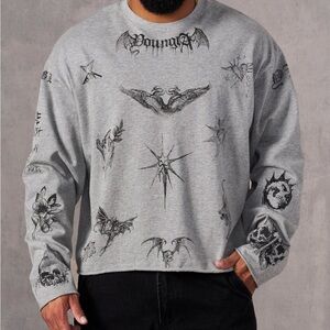 YoungLA Gray Long Sleeve Graphic Tee